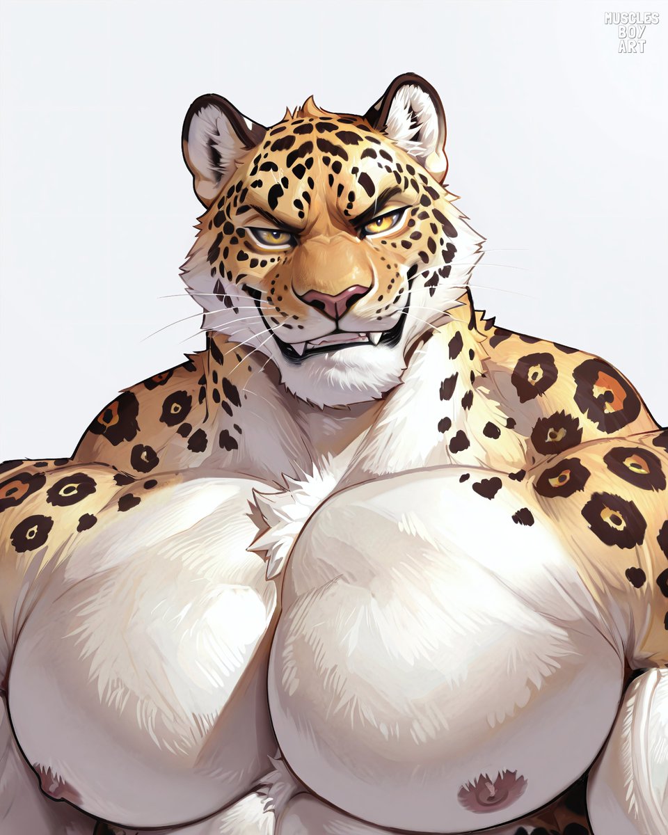 musclesboyart's tweet photo. Born of the wild, yet draped in velvet grace,
A chic, anthro sovereign of a courtly space.
His golden fur, with midnight spots agleam,
Molds to a muscular frame, a living dream.

Through ancient lands and modern halls he stepped,
A storied king where silent power slept.
Each step is elegant, each glance a dare,
A masculine mystique beyond compare.

Yet past the fancy clothes and noble crest,
A fierce, untamed desire fills his chest.
In his sleek stride, a feral pulse beats free:
Does his raw strength outshine the majesty?

Full set on P.

#Bara #MuscleArt #AIArt #Furry #BL #jaguar #feline #cat #wild