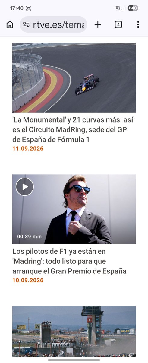 Alaia_Aizkorria's tweet photo. @IdiazAyuso Es increíble que con lo fácil que es pillar tus mentiras tus votantes continúen creyéndote, TVE no tiene los derechos de la F1 con lo que solo puede hacer breves resúmenes de un máximo de 90 segundos y solo en los informativos que es lo que ha hecho https://t.co/Rag4ZAKqZo