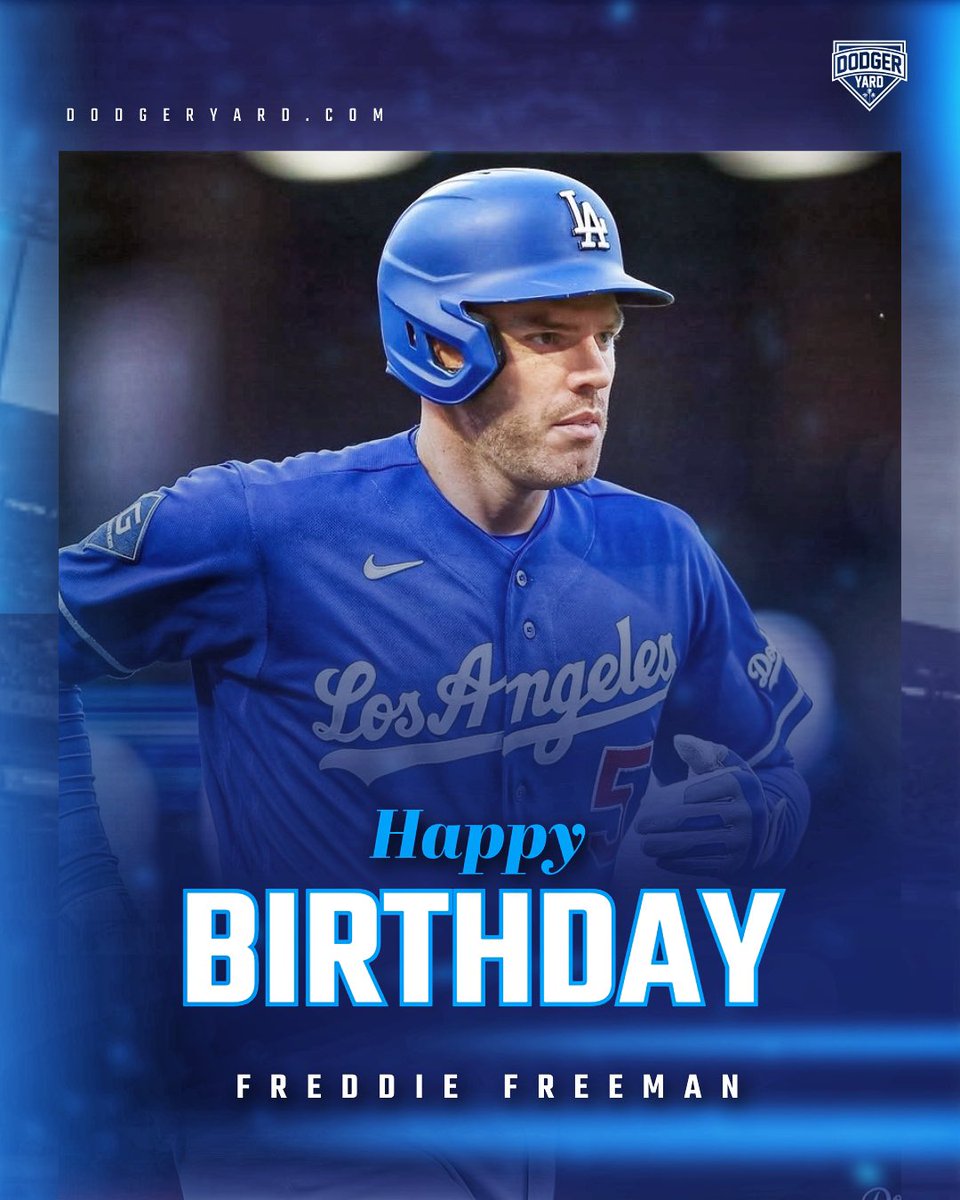 DodgerYard's tweet photo. Happy Birthday, Freddie Freeman! https://t.co/9jyZH3D6WW