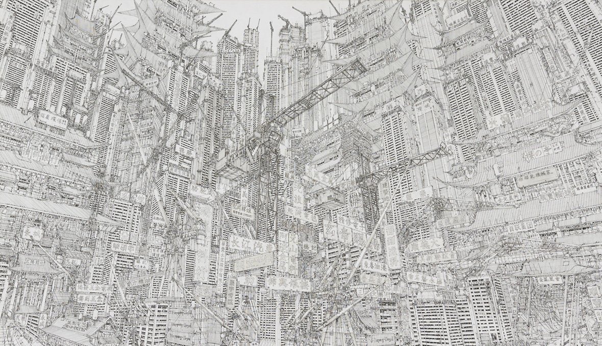 SciFiArchives's tweet photo. Cityscapes by Daisuke Tajima https://t.co/fQA2rJjaLb