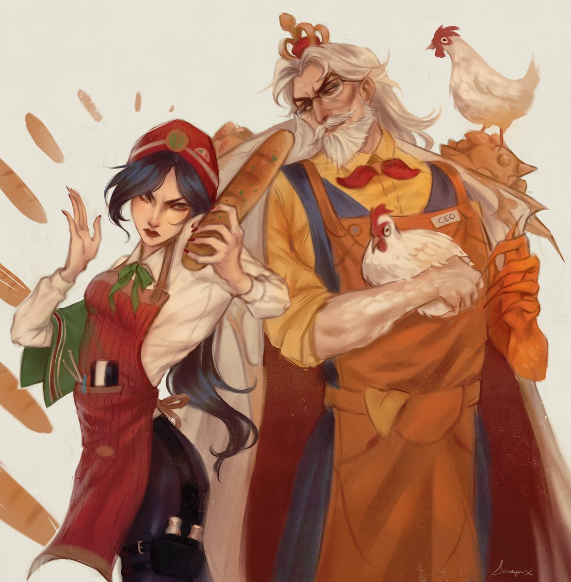 Seraya_x's tweet photo. silly doodle cause I love these skins #irelia #swain https://t.co/rrmZ0woOO2