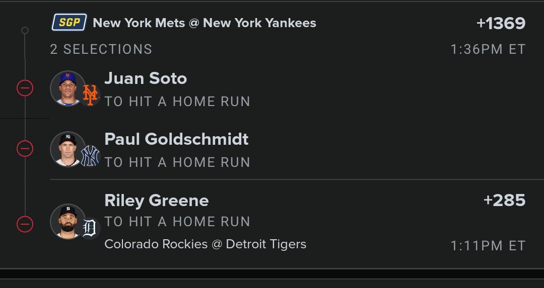 legacywin_'s tweet photo. π₯ 3-LEG MLB HR PARLAY π¨
π£ Juan Soto β HR
π₯ Paul Goldschmidt β HR
π Riley Greene β HR +285
Mets/Yankees SGP +1369 π
Three big bats. One nasty ticket. π°π₯
#MLB #MLBBets #HRParlay #HomeRun #MLBPicks #SportsBetting #Parlay #BettingX #LetsRide https://t.co/ejWUQxQUYD