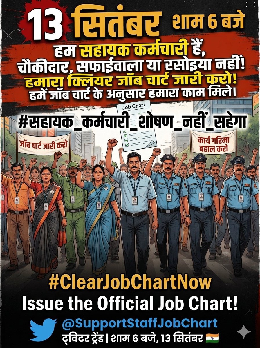 omsingh348's tweet photo. #सहायक_कर्मचारी_शोषण_नहीं_सहेगा  
  
कल इवनिंग में ट्विटर ट्रेंड रखा जाएगा सभी सहयोग करे इस न्यूज को सभी ग्रुप सभी सोशल मीडिया पर शेयर करे 
एकजुटता ही हमारी ताकत है 

13 सितंबर शाम 6 बजे

@Radhemahwa @manojmeena @educationnagari @ExposeNowNews @aajtak 
@Cockroachisback https://t.co/eHyuAB0vWC