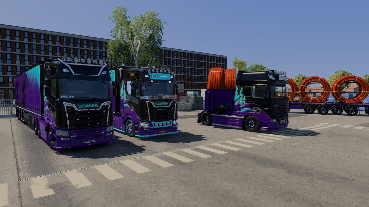 PDLVTC's tweet photo. 🚛💜 PDL hit the road for the Public VIP Squad | The Next Chapter Convoy ⭐!
PurpleParty brought out his beloved HCTs 😂🚛, and we got to park alongside our partners, INDIAN CARRIERS 🇮🇳🤝💜

Thanks to Public VIP Squad for a great convoy! ⭐

#PDL #TruckersMP #ETS2 #VTC https://t.co/FsQ0TJqnHW