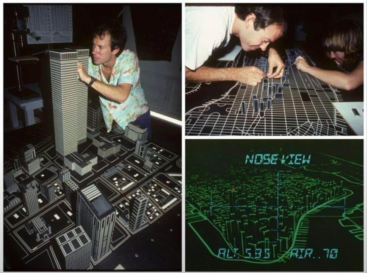 SciFiArchives's tweet photo. The process of making the “computer” graphics for Escape From New York, 1981 https://t.co/O6Je9WDQEE