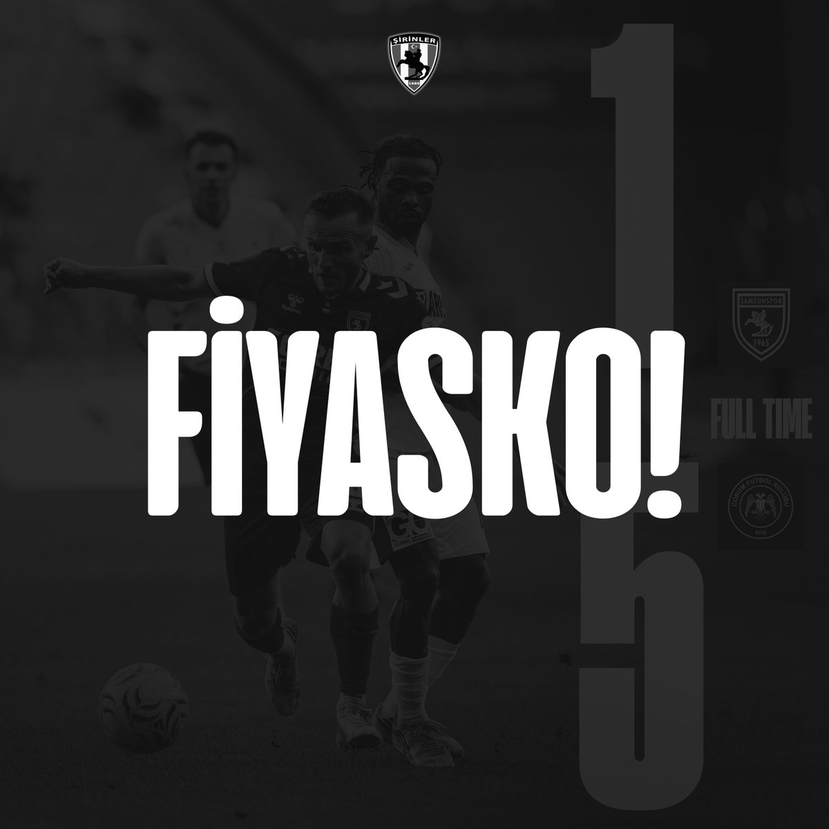 forzasirinler86's tweet photo. FİYASKO!

Bu anlayış, bu yönetim biçimi, bu üslup; sahadaki ruhsuz futbol, mücadeleden uzak görüntü ve yaşanan tarihi hezimet... Bugün yaşadığımız her şey, kelimenin tam anlamıyla bir FİYASKODUR!

Artık gereken adımlar derhal atılmalıdır. Büyük Samsunspor taraftarı olarak bir daha böyle bir tabloyu yaşamak istemiyoruz!

Kimse şunu unutmasın: Bu takım hiçbir şahsa endeksli değildir. Burası şanlı Samsunspor Kulübü'dür ve bu camianın gerçek sahibi, her zaman olduğu gibi büyük Samsunspor taraftarıdır.

Herkes bu büyük camianın ve Samsunspor armasının ağırlığının farkına varmalıdır!

Fuat Çapa'ya çağrımızdır:
Artık Samsunspor'a “ÇAPA” atma! İSTİFA ET!