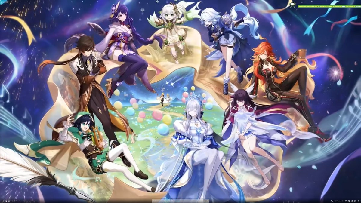 binadaksz's tweet photo. "Yet she isn't an archon" Maybe if you guys used your two brain cells and realize it's not really an archons-only anniv art.

Just because a fanbase account said it was "Archons anniv art" doesn't mean it actually is. It's an art paying tribute to our journey so far. https://t.co/UIrpVbKnZT