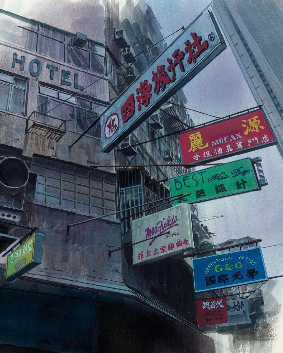 SciFiArchives's tweet photo. The cityscapes of Ghost in the Shell (1995), where the future feels dense, chaotic and lived-in. https://t.co/E1EsE2uJqR