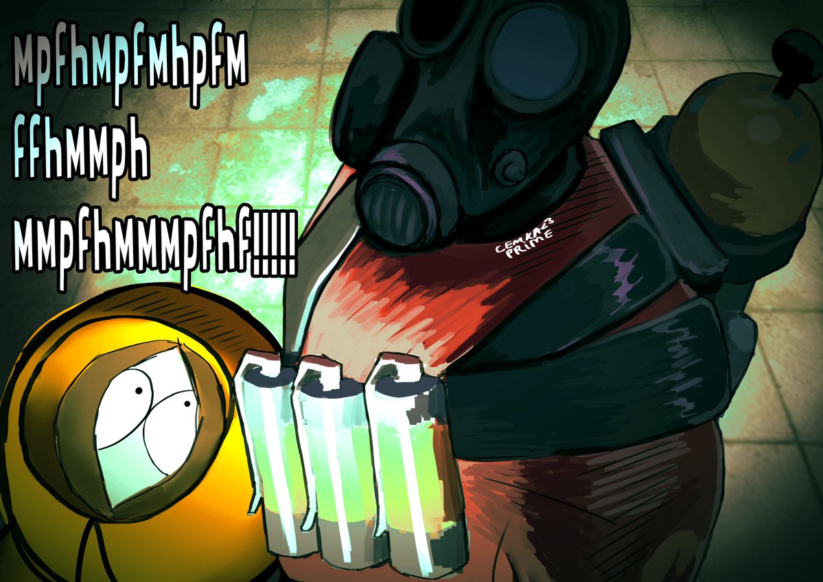 SemkaPRIME's tweet photo. Pyro!!!!!!!!!!!!!:3 and Kenny
#tf2 #southpark #pyro #kenny #art #sfm https://t.co/sMO4gfmk9I