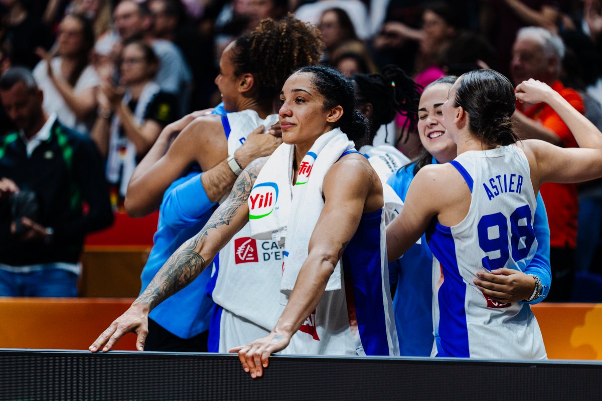 FIBAWWC's tweet photo. Yes, Captain Gabby. You just led your team to the Final 🥹🇫🇷 #FIBAWWC https://t.co/sBrdmSJk0b
