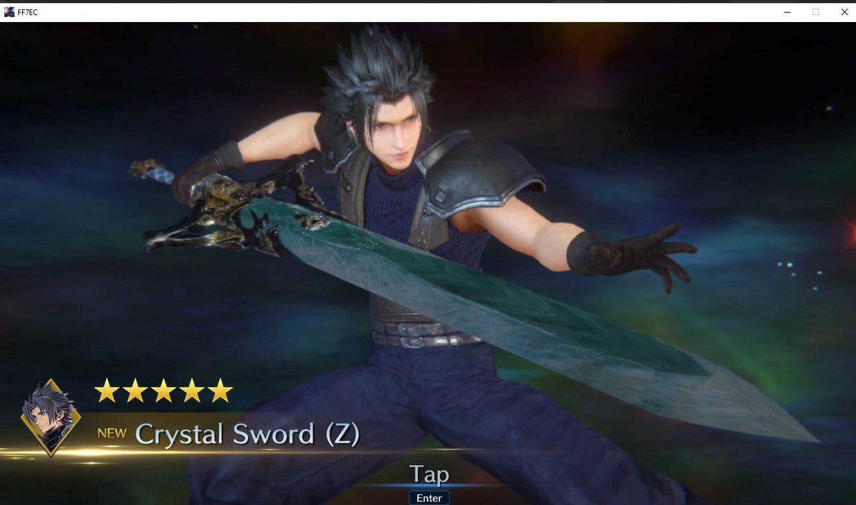 magemiyuki's tweet photo. Just played FF7 EC for the first time!! 
I even got my first draw, my Fav puppy Zack's weapon! https://t.co/gU1Qj5BmS8