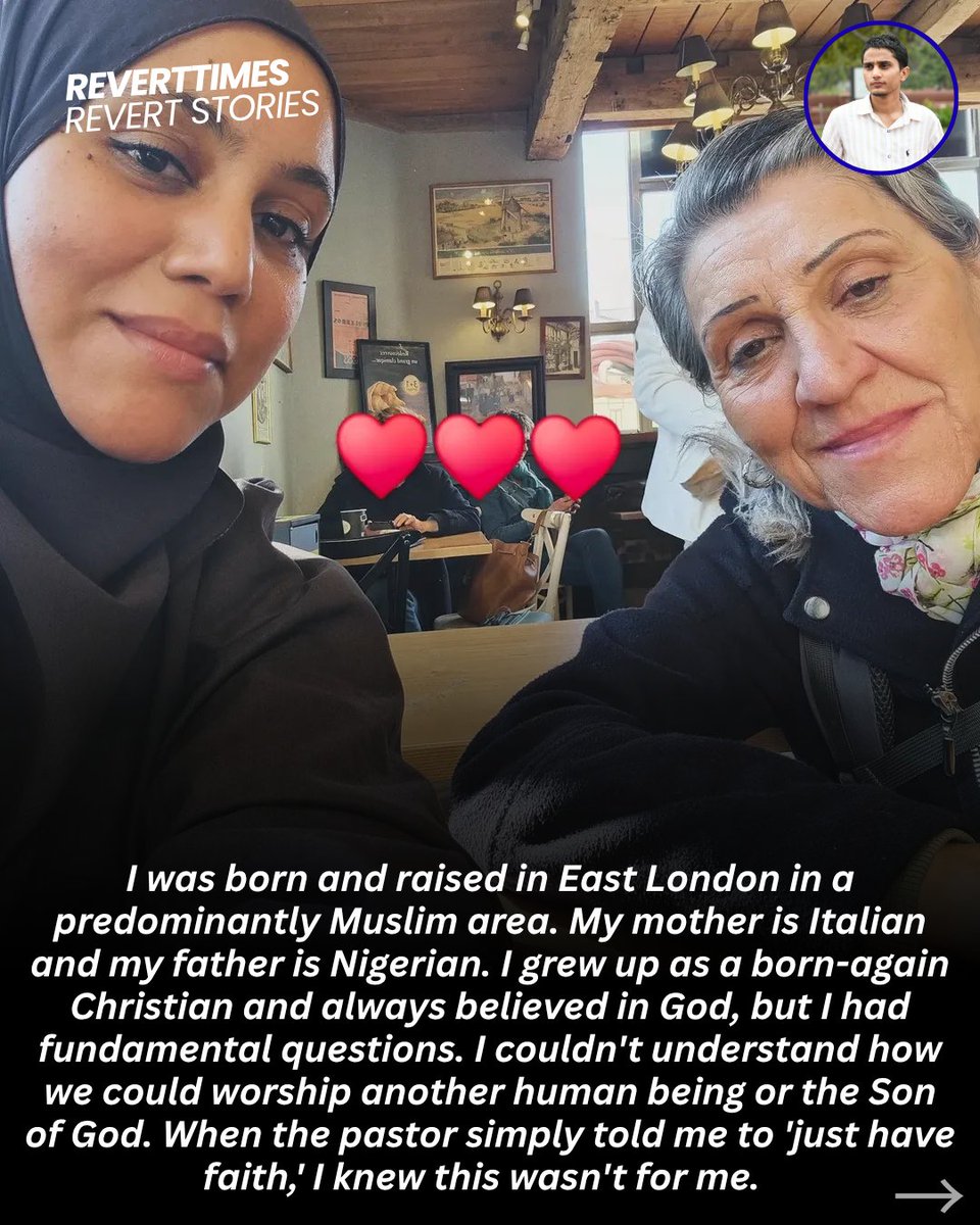 reverttimes's tweet photo. "I QUESTIONED CHRISTIANITY... THEN FOUND ISLAM"
#revertstory #britishmuslimah #reverttoislam #muslimrevert #revert 🇬🇧
▪︎ To see the full story, view the post pics and swipe through them. https://t.co/7El9SuhzW0