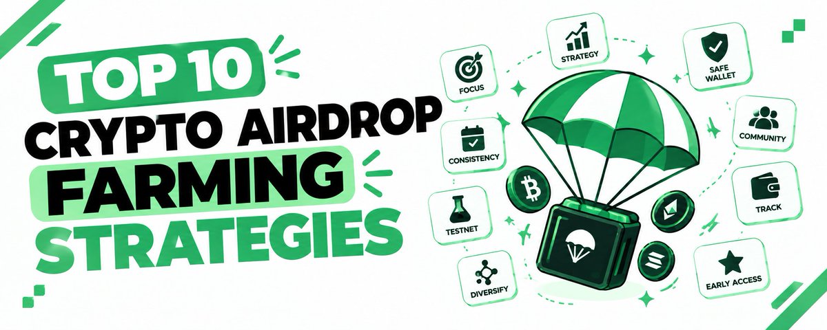9Xvenom's tweet photo. 🪂 Top 10 Crypto Airdrop Farming Strategies 

Save this list 📌

1. Quality over Quantity 

→ Don’t farm 30 low quality projects.  
→ Pick 5–8 projects with strong funding, real products, and clear activity tracking.

2. Consistency > One-time Activity

→ Daily check-ins, streaks, and repeated interactions usually rank higher than a single big transaction.

3. Always Use Burner Wallets

→ Never farm with your main wallet.  
→ One mistake or exploit can cost everything.

4. Prioritize Well-Funded Projects

→ Projects backed by good VCs have a much higher chance of doing a real airdrop.

5. Start with Free Testnets 

→ Lowest risk and often the best risk-to-reward.  
Especially effective in early stages.

6. Combine Social + On-chain

→ Many projects give higher weight to users who do both social tasks and on-chain activity.

7. Track Your Activity Properly 

→ Use tools like https://t.co/wgAlIzSeq8, FarmDash, or DeBank so you don’t miss claims or eligibility.

8. Roles & Early Access Still Matter

→ Discord roles, waitlist positions, and early badges can significantly improve your allocation.

9. Diversify Narratives  

→ Don’t put everything into one narrative (only L2s or only AI).  
→ Spread across L1s, DeFi, AI, DePIN, Consumer apps etc.

10. Monitor New Phases

→ A lot of projects release Phase 2 or Season 2 with better multipliers.

Save this list you'll need this later.

Which strategy has worked best for you?

Follow @9Xvenom for more.