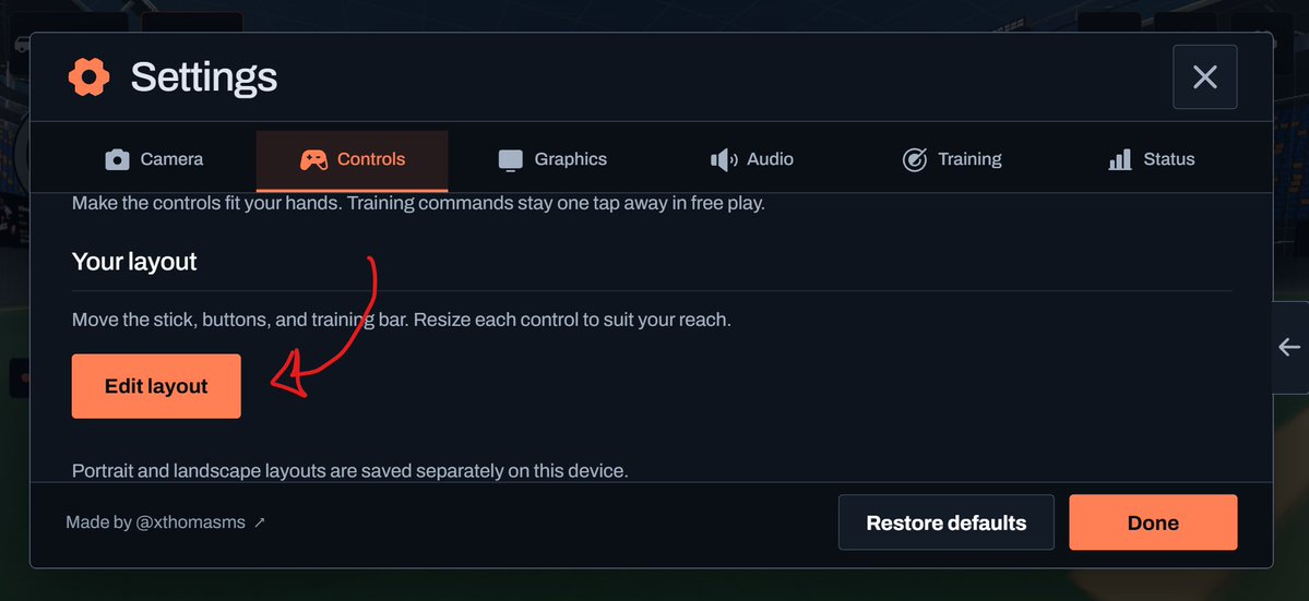 xthomasms's tweet photo. @tylerrelyt393 There's an "Edit layout" option in the Controls settings. Does it do what you need? https://t.co/NVuULJ6b5n