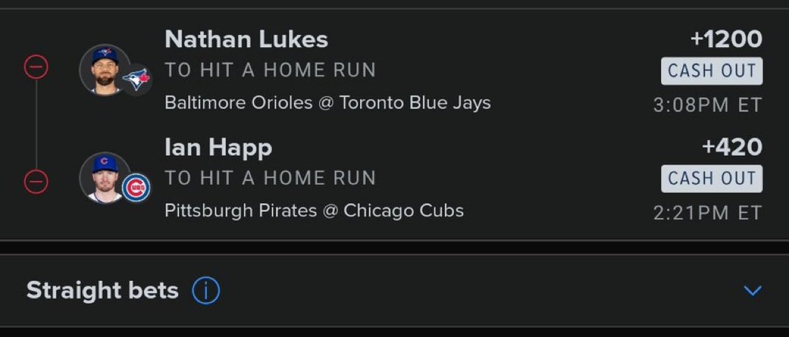 Denise_builder's tweet photo. π₯ 2-LEG MLB HR PARLAY π¨
π£ Nathan Lukes β HR +1200
π₯ Ian Happ β HR +420
Two massive long-shot HR plays! π€π°
+1200 + +420 = PURE BOMBS OR BUST π£π₯
#MLB #MLBBets #HRParlay #HomeRun #MLBPicks #SportsBetting #Parlay #BettingX #LetsRide https://t.co/GzoMJlnRvL
