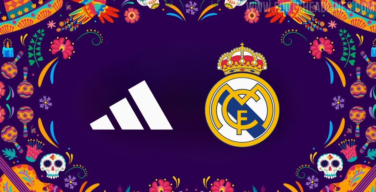 MadridXtra's tweet photo. 🚨 BREAKING: Adidas is set to release a special-edition Real Madrid collection for the 2027/28 season.

It will be inspired by Mexico's iconic 'Día de los Muertos' (Day of the Dead) festival, a holiday dedicated to remembering deceased loved ones. @Footy_Headlines 💜❤️🖤 https://t.co/x0b4qHJpyJ