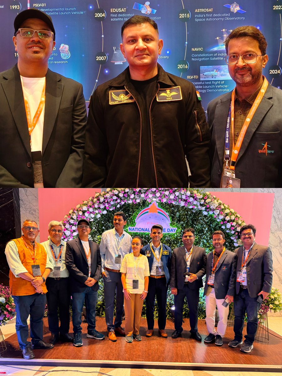 _SpaceTech4kids's tweet photo. Late post:
Meeting gaganyatris #Angad #Pratap and #Shubhanshu #Shukla during #NationalSpaceDay2026 celebration. https://t.co/jGHauJoTAS