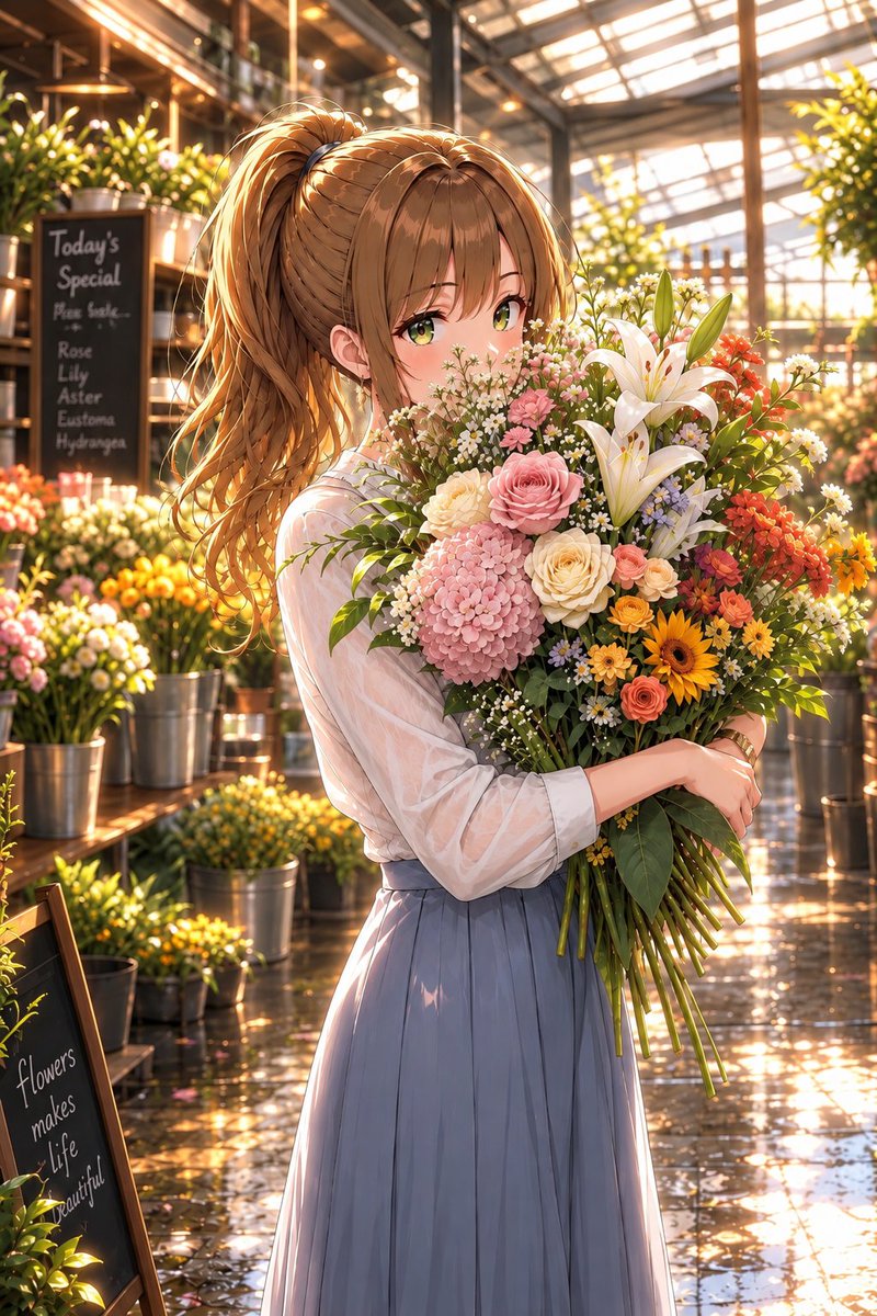 Neko_ai_p's tweet photo. 🌸お花が好きなのぞみちゃん

美容院オルタンシアに、飾るためたくさんの花を買っています͛💠 https://t.co/swDkPseX19