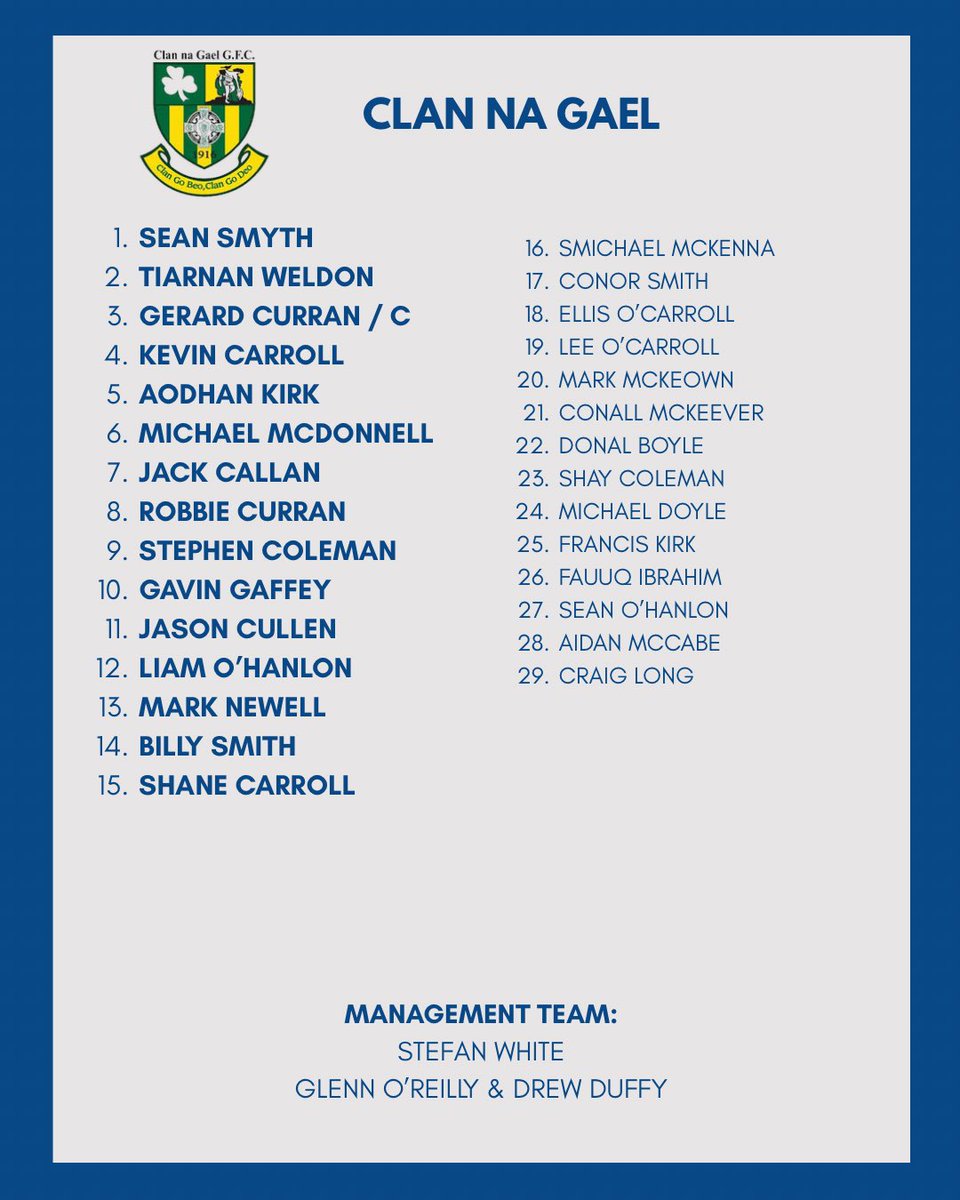 louthgaa's tweet photo. CTI BUSINESS SOLUTIONS IFC | GROUP 3 ROUND 3 

Another crunch game in Cooley at 6pm. Clan na Gael require a win, a draw or win will do Geraldines. 

📍 Fr. McEvoy Park, Cooley
📅 Saturday, 12th September
⏰ 6:00pm

🎟️ Tickets: €12, available via the Louth ClubSpot App
⚠️ NO CASH ACCEPTED AT THE GATE

📲 Updates on our X page and Instagram
📺 Watch live on Clubber TV