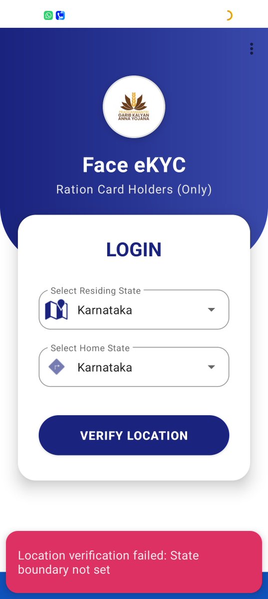 J_R_Chavan's tweet photo. Minister @ArshadRizwan  ration Card ekyc ಗಾಗಿ Mera ekyc app ನಲ್ಲಿ ಕೇವಲ ಕರ್ನಾಟಕಕ್ಕೆ ಅಷ್ಟೇ error ಬರ್ತಾ ಇದ್ದು ekyc ಮಾಡಲು ತೊಂದರೆ ಆಗುತ್ತಿದೆ &amp; ರೇಷನ್ ಅಂಗಡಿ ಯಲ್ಲೂ ಸಹ ಸರ್ವರ್ ಸಮಸ್ಯೆ ಆಗುತ್ತಿದೆ ದಯವಿಟ್ಟು ಇ ಸಮಸ್ಯೆ ಪರಿಹರಿಸಿದಲ್ಲಿ ವಯಸ್ಕರು ಮನೆಯಲ್ಲಿಯೇ  ತೊಂದರೆ ಇಲ್ಲದೆ ekyc ಮಾಡಿಕೊಳ್ಳಬಹುದು
@fcscagok https://t.co/b7ZKrQSN1O