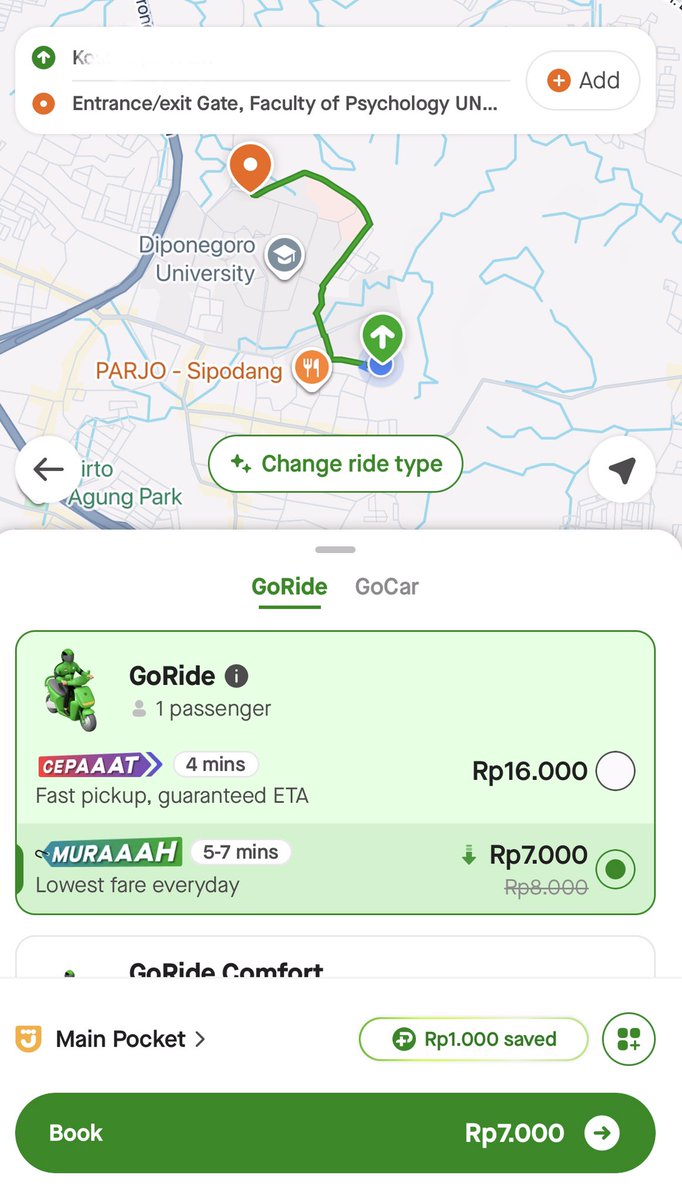 ohmyshesfine's tweet photo. bete gasih harus bolak balik kampus pas jeda matkul? harus ngeluarin uang lagi 😪

untung aja ada gojek yang murah bgt! start from 5k aja 🥰 makasih gojek!!!
 
#GOJEKUNDIP https://t.co/pQhPJg20S8