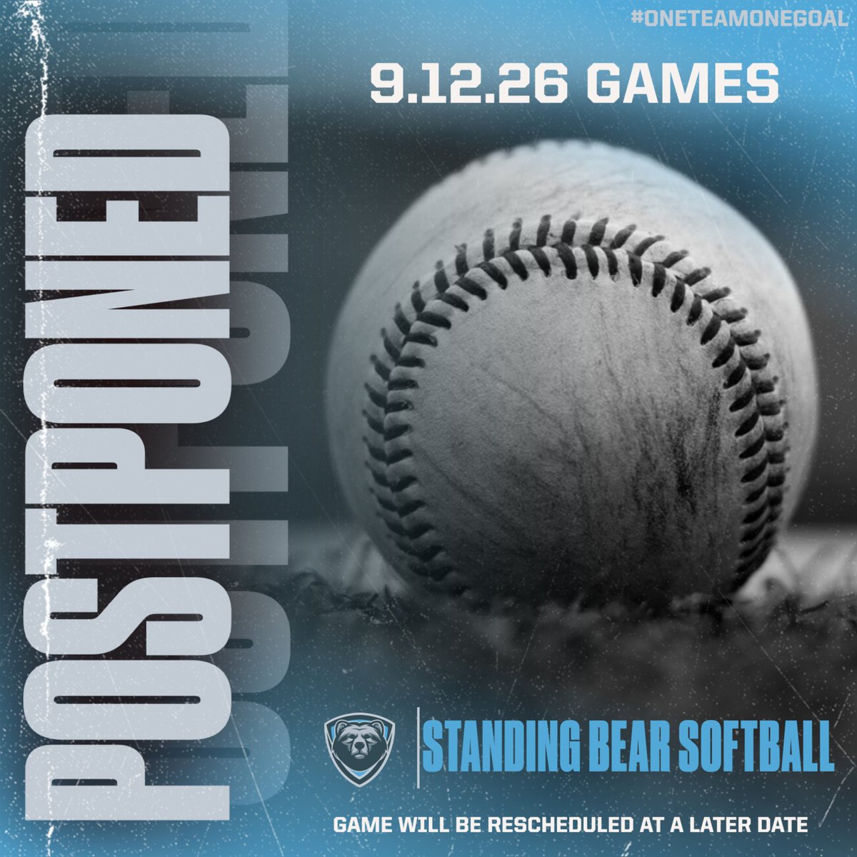 LSBsoftball's tweet photo. Due to weather the Reserve Tournament today has been postponed. #GoGrizzGo #OneTeamOneGoal https://t.co/lEIeMaQPV8