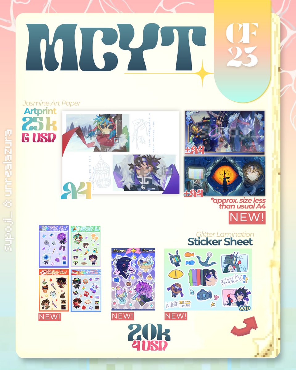 Supoji_'s tweet photo. [💙&amp;🔁are appreciated! ]  
Surreal Studio's #cf23 2nd batch of PO is open - Limited order for acrylics, get them fast‼️
✉️Pick up both days &amp; Mail order 
📅Duration ~ 17th September  
☁️MCYT, HSR, Deltarune, Uma Musume 
🔗Order Form Link &amp; GO INTL below https://t.co/jhPa278MRo