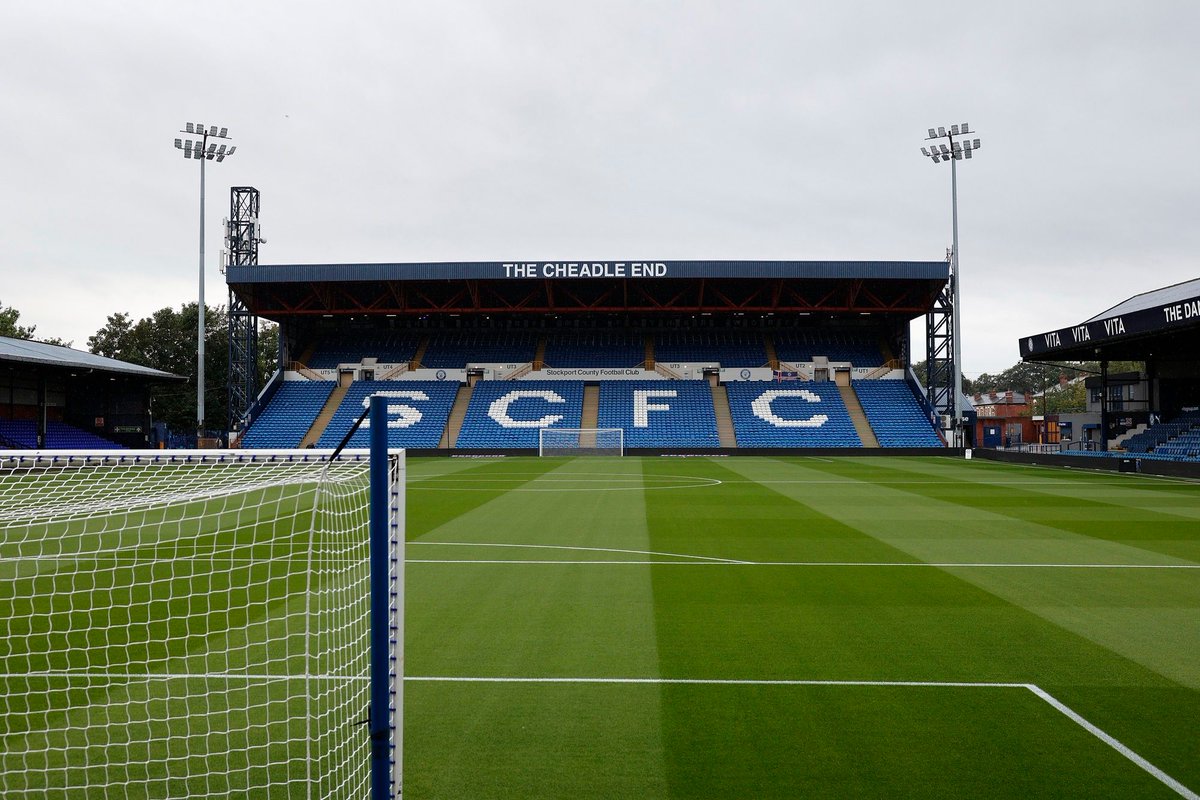 StockportCounty's tweet photo. Edgeley Park is ready 💙

#StockportCounty https://t.co/bOjHHEtzKj