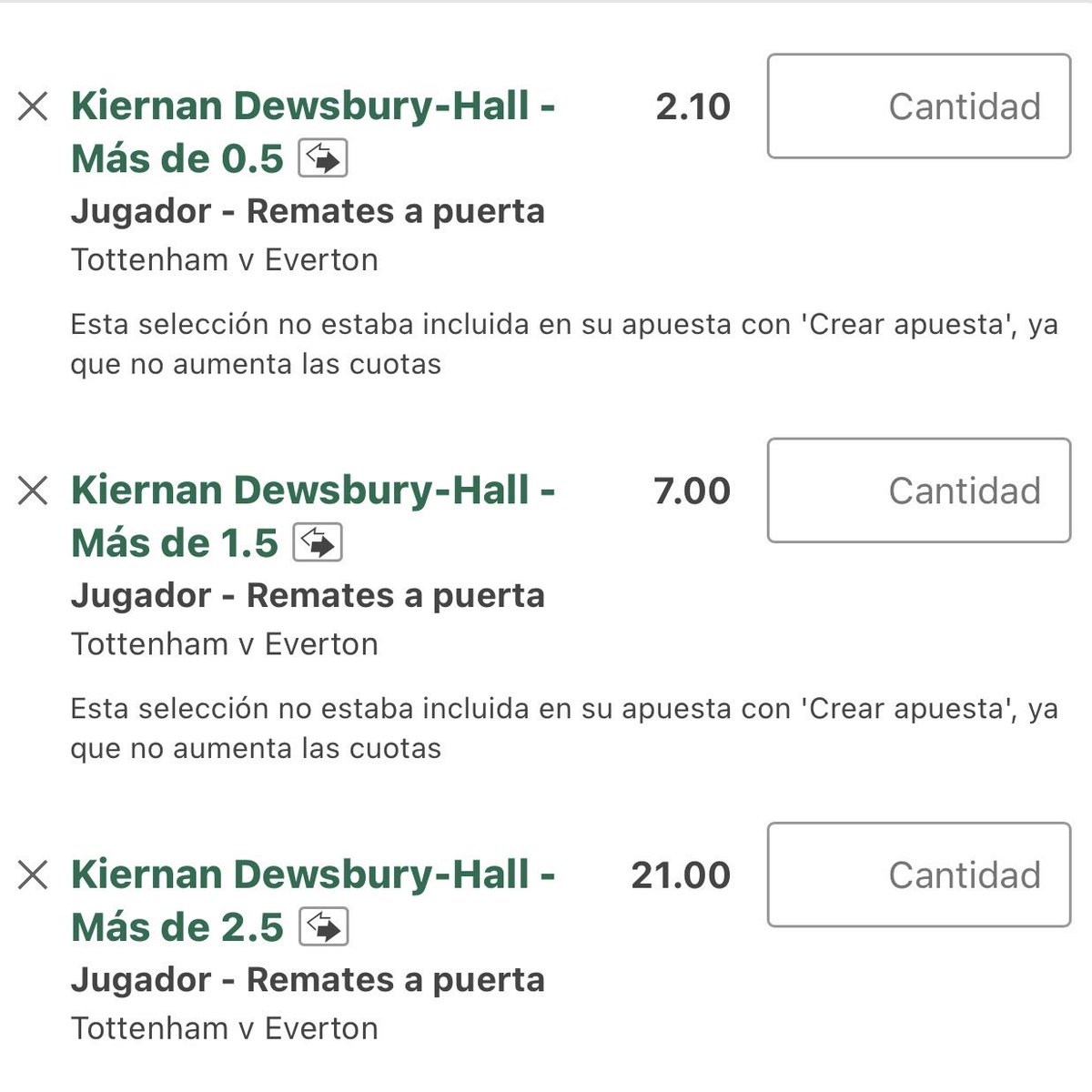 AlbitaBets's tweet photo. 🪜Kiernan Dewsbury-Hall
(Tottenham vs Everton)

1️⃣ Volumen real: 9 tiros en sus 3 partidos esta temporada, y la pasada campaña ya rondaba 1.2 remates a puerta por partido. No es puntual, es su patrón 📊

2️⃣ El Tottenham no ha marcado en toda la Premier y va a defender líneas altas y desordenadas — terreno perfecto para que aparezca desde media distancia 🎯

3️⃣ Titular fijo en el Everton esta temporada, sin lesión ni duda de alineación. Cero riesgo de sorpresa en el once 🔒