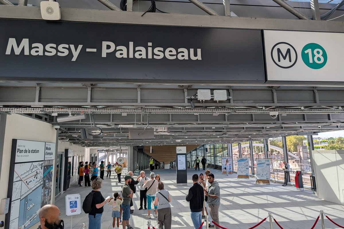 BMazerolles's tweet photo. Visite de la future station Massy-Palaiseau de la ligne 18 qui fête aujourd'hui la fin du chantier. https://t.co/9vuT1buRxx