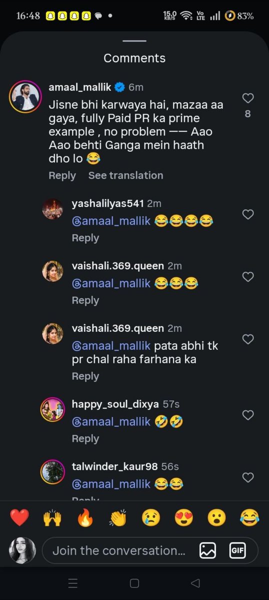 anniannikhan1's tweet photo. I’ve honestly never seen anyone this desperate for attention. How is it that every time Farrhana has a project coming up, this guy shows up to grab clout? 😭 @AmaalMallik please find something to do. The obsession is getting embarrassing. 🥴
#FarrhanaBhatt #FarrhanaRebellions https://t.co/CchaJz15VV