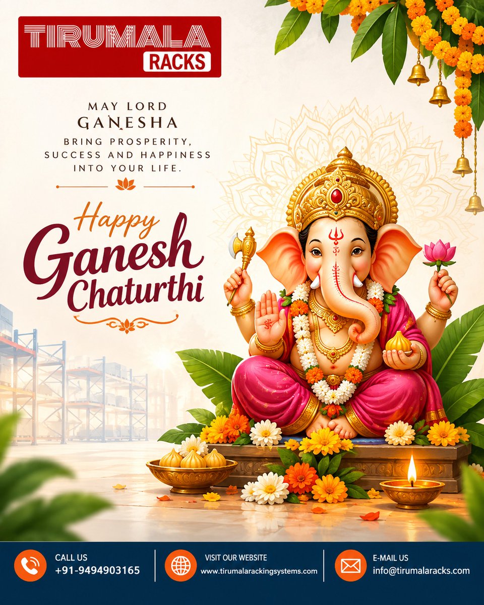 TiruRacks's tweet photo. ✨ Where there is faith, there is hope. Where there is Ganesha, there is happiness!

🙏 Wishing you a joyful and blessed Ganesh Chaturthi!

#GanpatiBappaMorya #GaneshChaturthi #HappyGaneshChaturthi #Ganpati #LordGanesha #FestivalVibes #PositiveVibes #Blessings https://t.co/QMi2cM4Arh