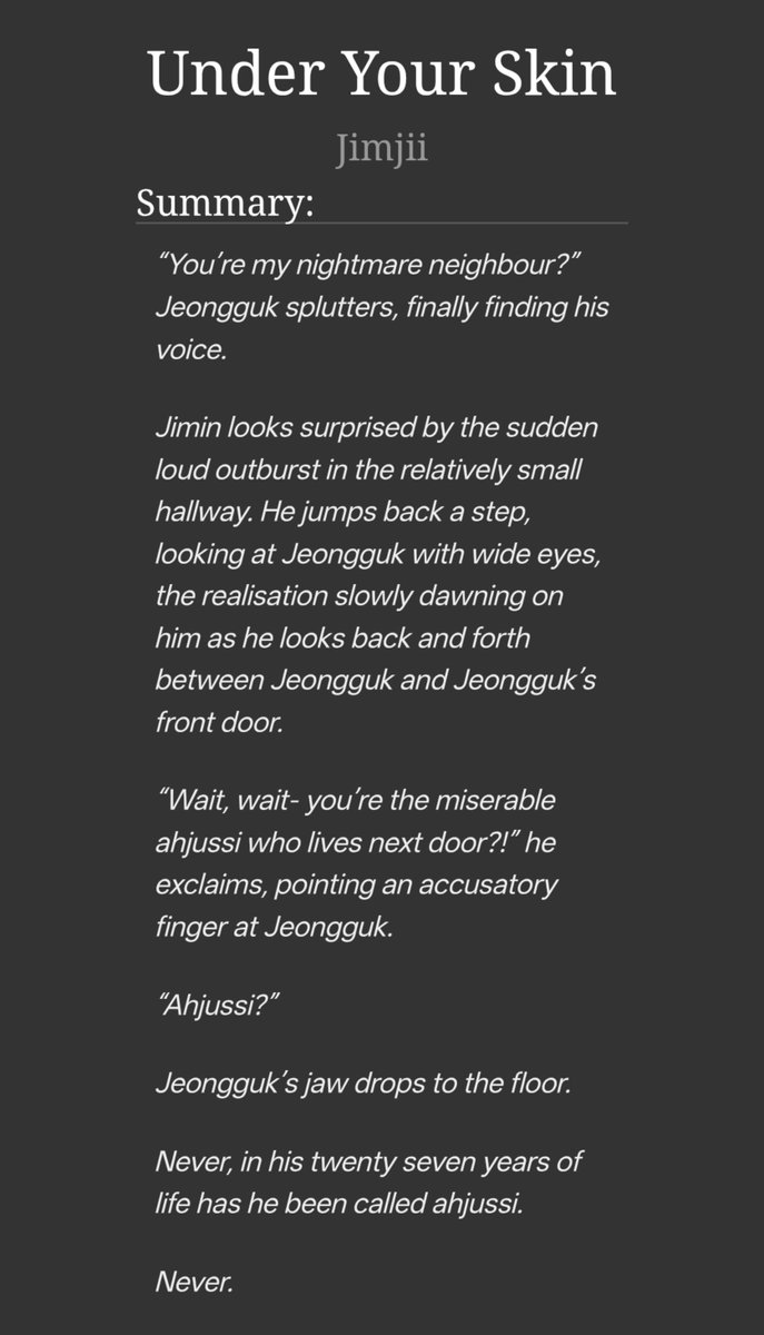 likecrazies's tweet photo. since we're sharing fics .... like crazy jimin x DILF jk will change ur life https://t.co/DimpQfoUCO