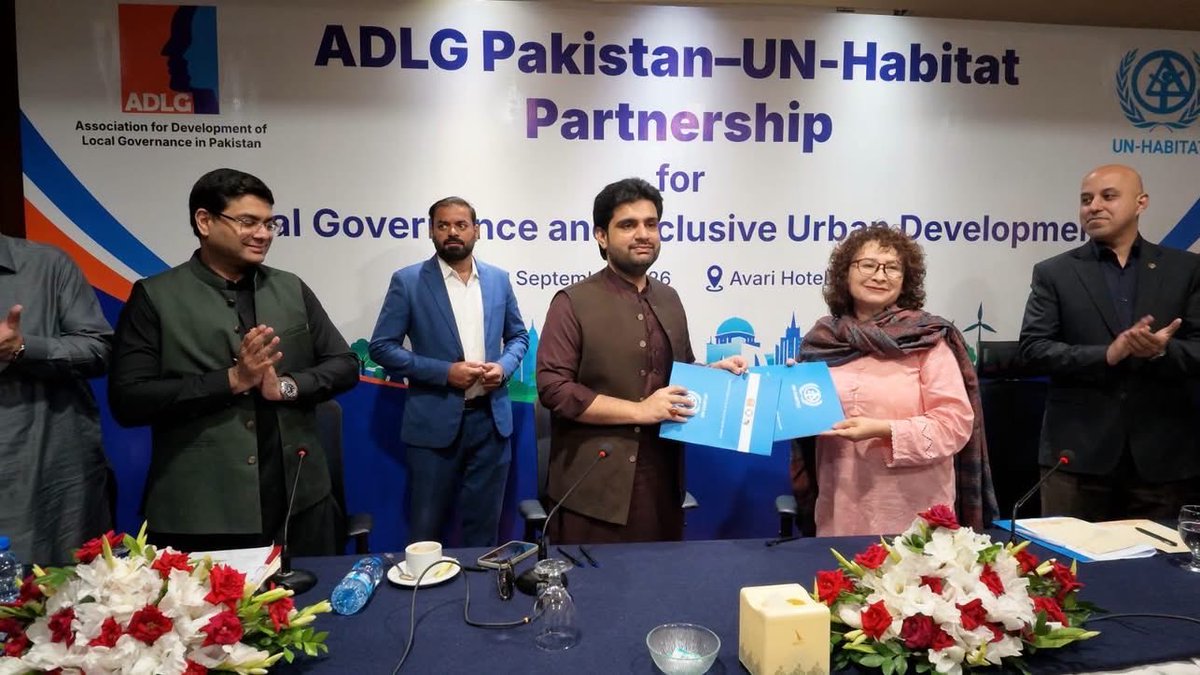 SyedKumailHShah's tweet photo. The Local Councils Association Pakistan has signed an MoU with UN-Habitat to strengthen local governance, enhance institutional capacity, promote sustainable and climate-resilient urban development, and improve municipal service delivery.

Stronger local governments mean stronger communities and better services for the people of Pakistan. 🇵🇰

#SKHS #LocalGovernment #LocalGovernance #Pakistan #UNHabitat #UrbanDevelopment #ClimateResilience
