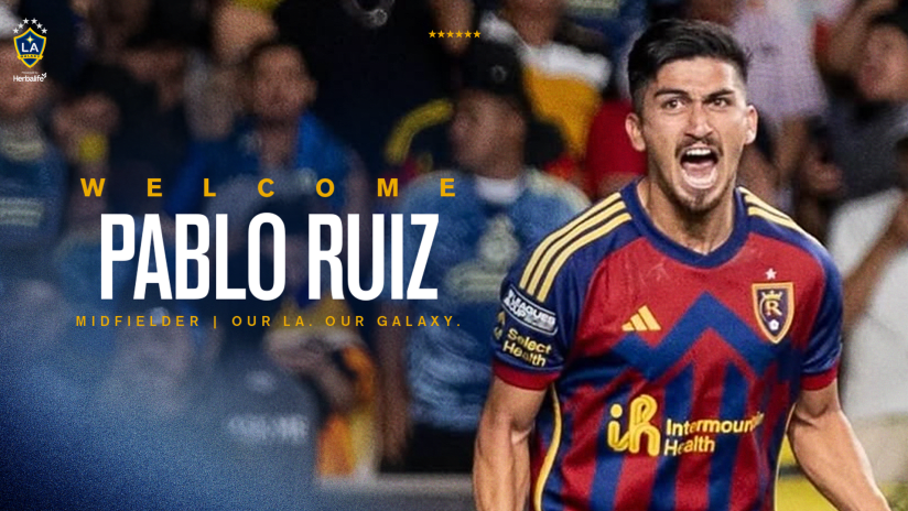 t247mls's tweet photo. OFFICIAL: LA Galaxy have signed midfielder Pablo Ruiz (27) from Real Salt Lake for €350k on a contract until December 2026. 

#LAGAlaxy #MLS #Transfers https://t.co/wfkRwELpKI