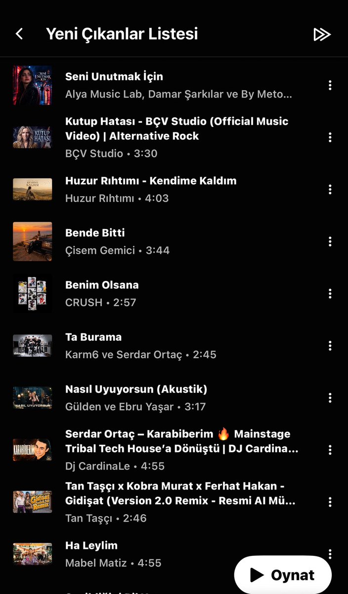 CisemGmc's tweet photo. #youtube yeni çıkanlar listesinde bende varım 🥳🥳 @youtubemusic @YouTube @trpopulermuzik https://t.co/fZLkRJ7CKu