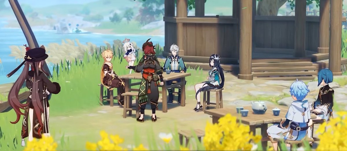 Elysium1nYou's tweet photo. Snezhnaya is at war with a literal god of death.

The people of Liyue : It’s event time bitch 🗣️🔥🔥🎉🎉 https://t.co/aojeSDcVQe
