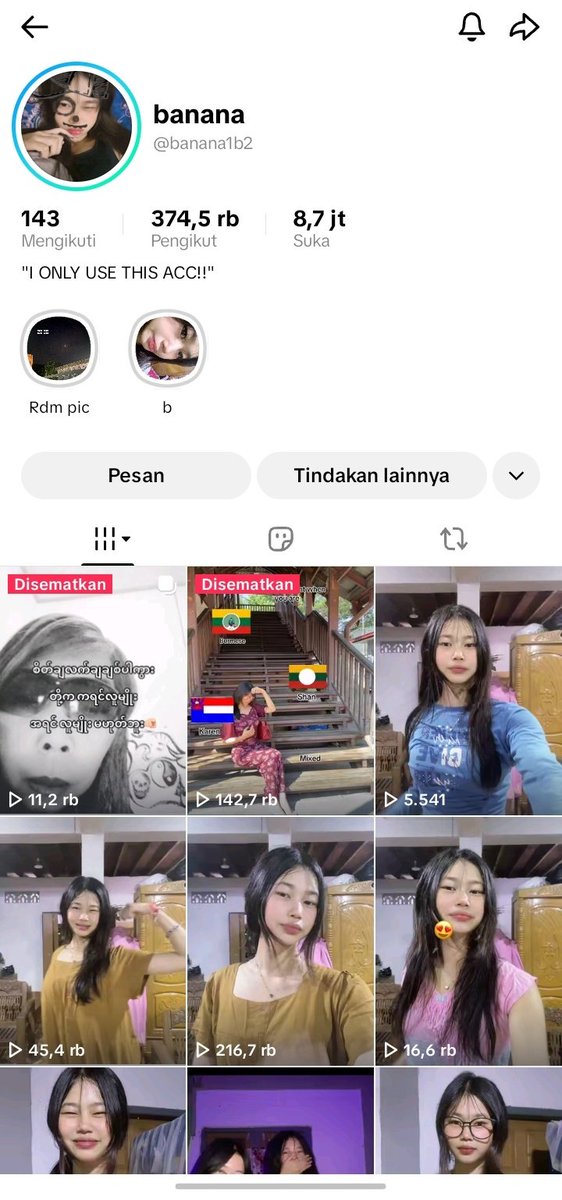 Hanifahl____'s tweet photo. @kiraoroix INI AKUN ORANG ASLINYA, ORANG MYANMAR. @polisifaker https://t.co/KaawLirVOz