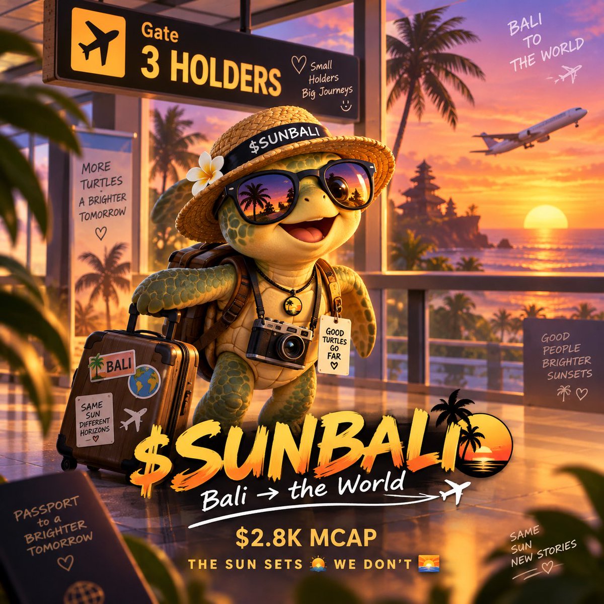 SunsetBaliCoin's tweet photo. 3 holders.
$2.8K market cap.
One turtle. 🐢

Not exactly a world tour yet… 😂

But every journey starts somewhere.
Bali → the world. 🌅🌍

$SUNBALI

CA: FjnhwmFfXxvFRxu6Q5njHag9soXDTR8SVMz8qaotpump

THE SUN SETS 🌄
WE DON’T. 🌅 https://t.co/tYmpDjhQfl