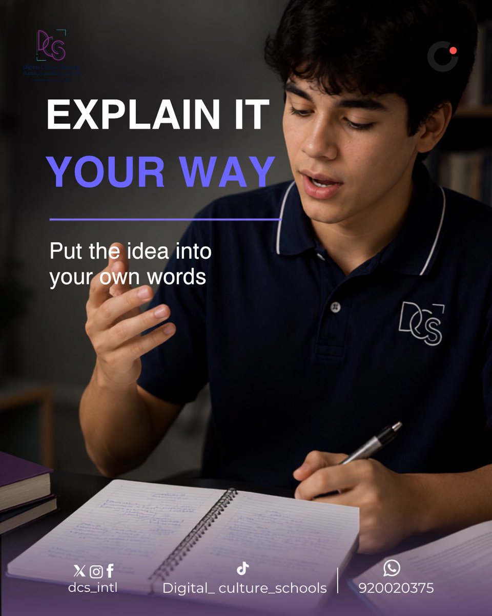 DCS_INTL's tweet photo. Focused reading becomes stronger when students question and explain what they understand.

Save this four-step method.

Al Fayha Branch | Irqah Branch | Al Munsiyah Branch https://t.co/v7goBUp1Mt