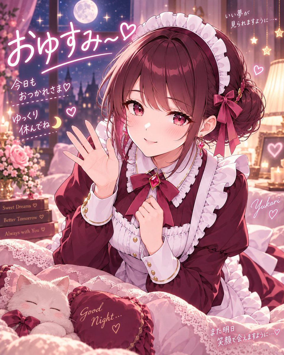 kabu_yu_kari's tweet photo. 今日も一日おつかれさまでした♡
がんばった心と体を、今夜はゆっくり休めてくださいね🌙
また明日も、素敵なご縁がありますように。
おゆすみ～♡

#おゆすみ #おやすみなさい #相互フォロー #フォロバ #ブルバ #ブルーラウンジ #株メイドゆーかり https://t.co/MhobQENtIE