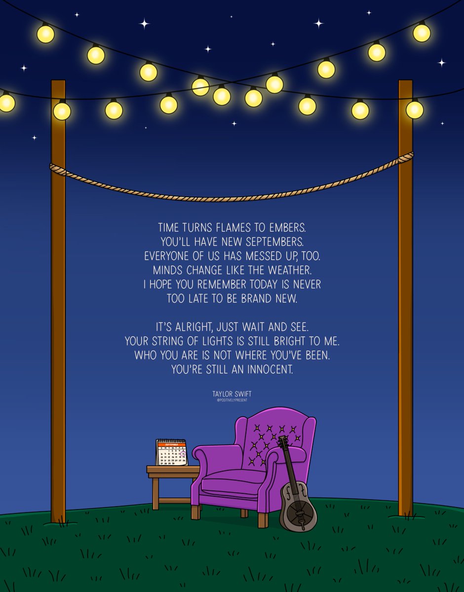 positivepresent's tweet photo. Today is never too late to be brand new. 💜 @taylorswift13 https://t.co/Le9KMxqNqL
