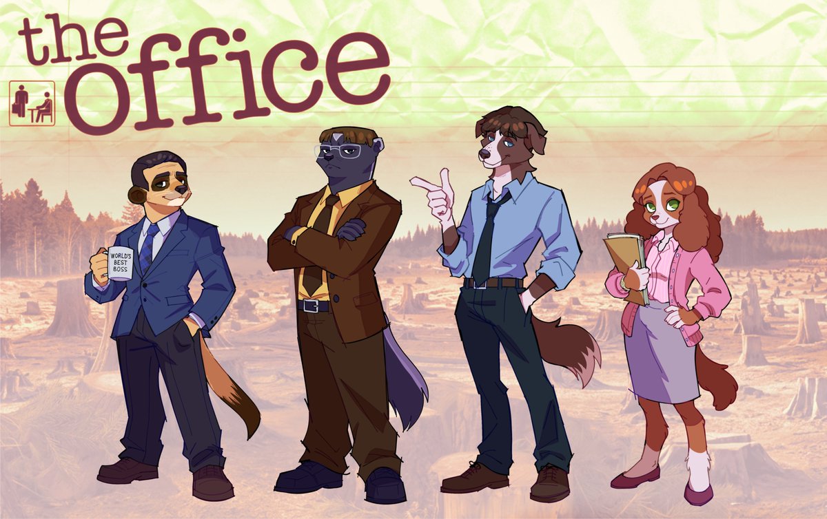 THEDEADDOE's tweet photo. The Office as furries #FURRY #ART #TheOffice https://t.co/ttCYhLLG1w