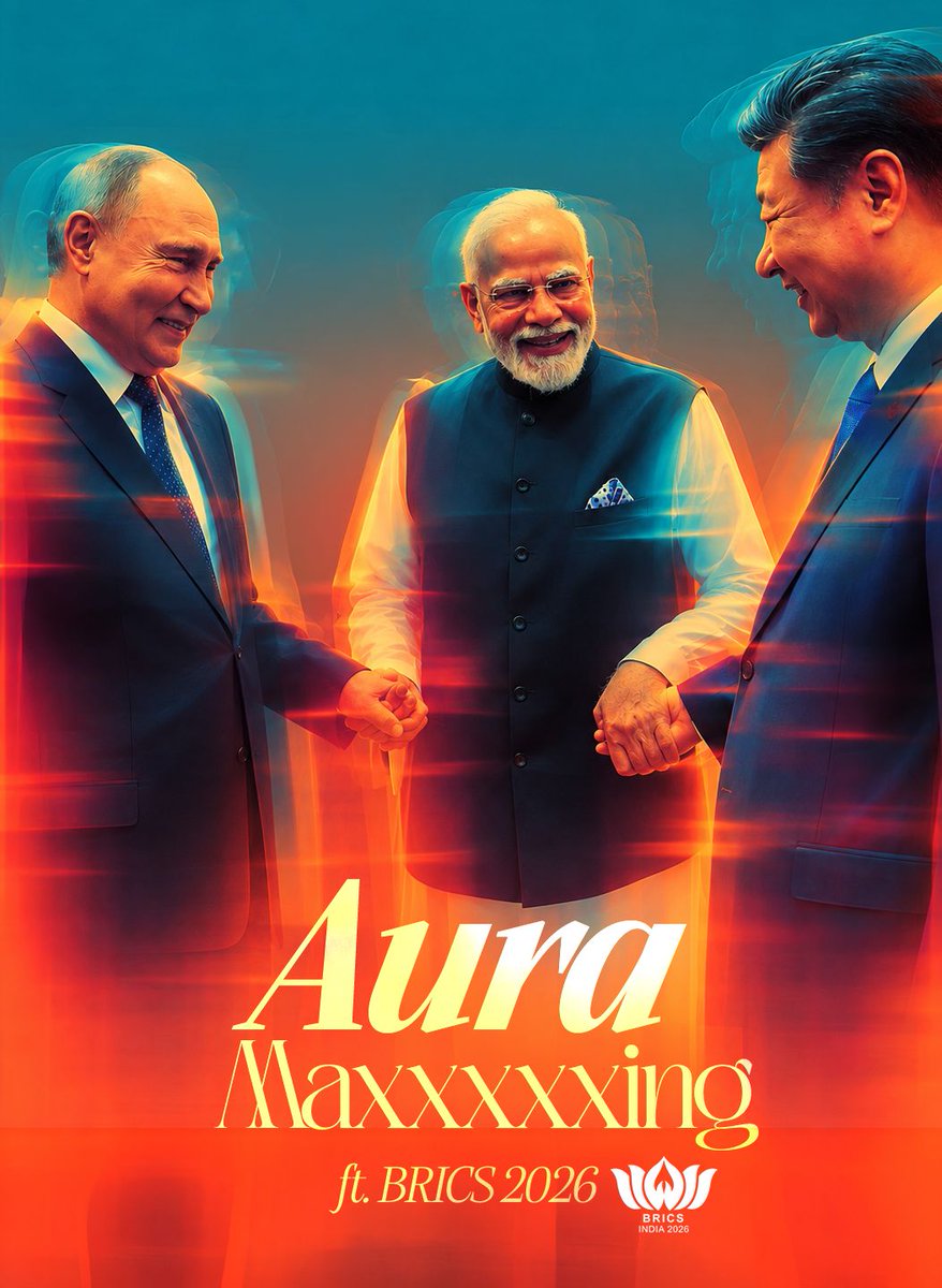 BJP4Gujarat's tweet photo. Aura maxxxxxing ft. BRICS 2026. https://t.co/HV3rTwgjO8