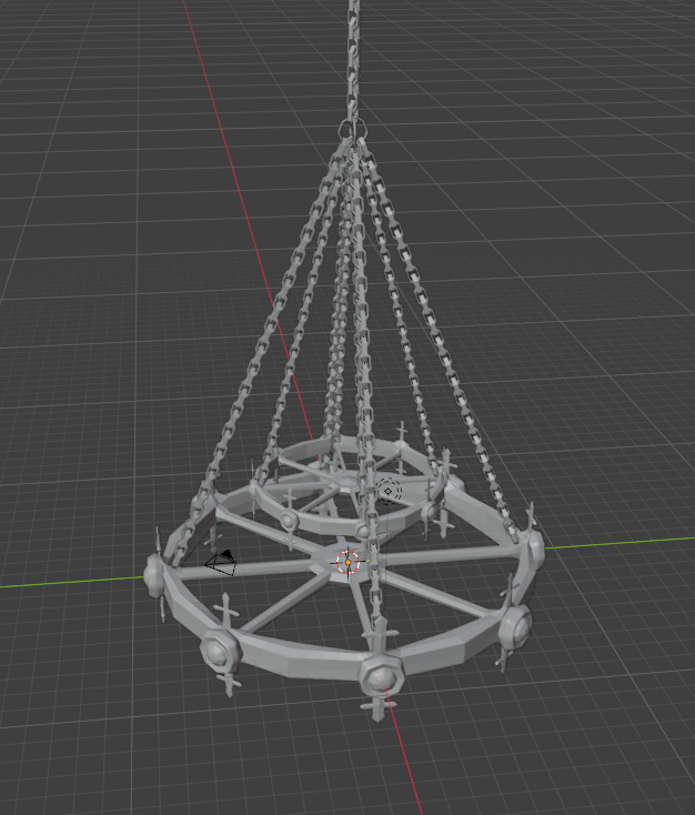 lucillenull's tweet photo. chandelier ready to sculpt! 

for the chains i might just use blender's multiresolution, add a level or two of subdiv to bake the highpoly normals, and be done with it akjfhalkhafs

#b3d #wipart https://t.co/zKnJsmlx4r