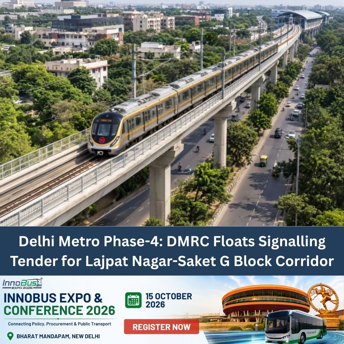 MetroRailNewsHQ's tweet photo. 🚇 Delhi Metro Phase-4 Update

DMRC has floated a signalling tender for the Lajpat Nagar–Saket G Block corridor, marking another step in the development of Delhi Metro Phase-4

Full story at Metro Rail News

#DelhiMetro #DMRC #MetroRail #DelhiMetroPhase4 #Signalling https://t.co/CLytRyjih2
