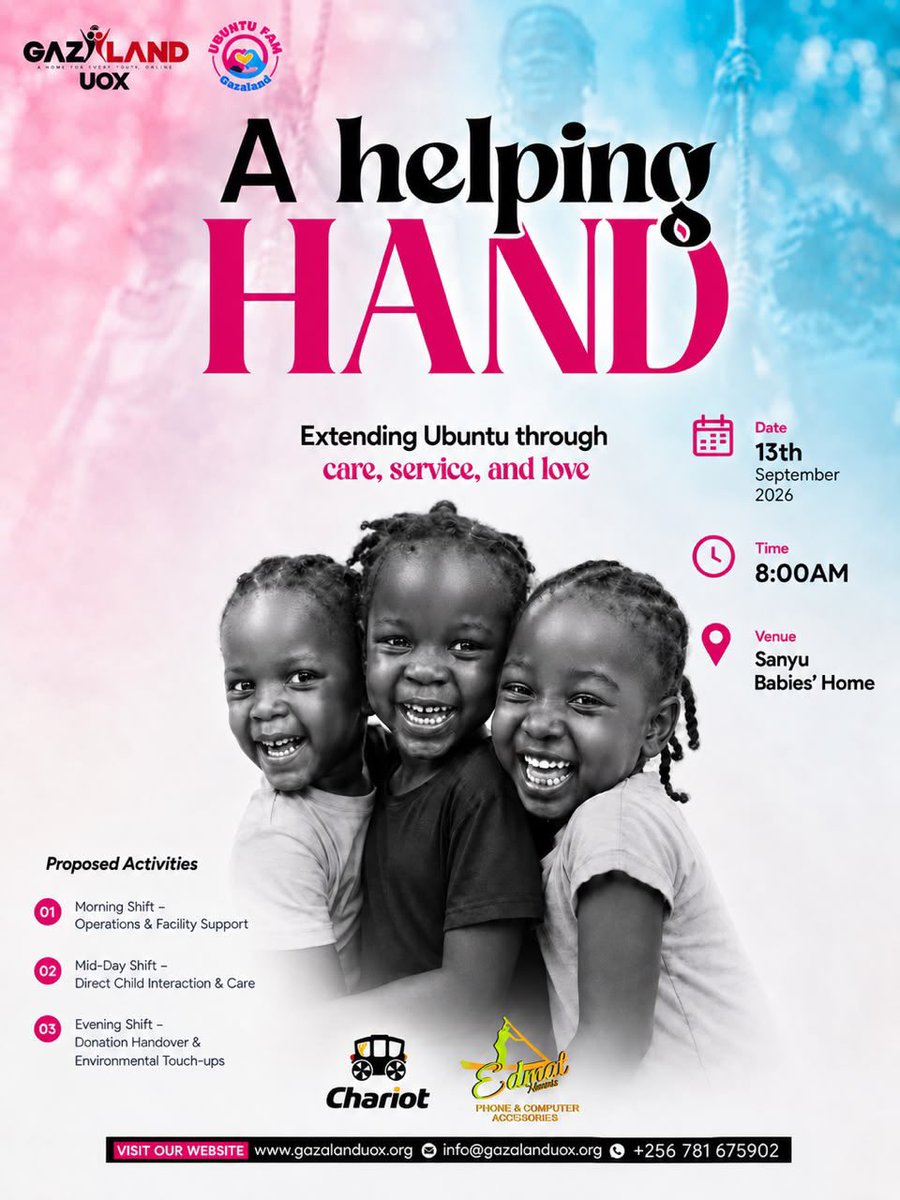 Sheezy256's tweet photo. Extending Ubuntu through care, service, and love. ❤️
See you at Sanyu Babies’ Home Tomorrow 📍
Let's make a difference together🫶
For donations🫴 0794165160
#UbuntuInAction https://t.co/au0FGwT8yv