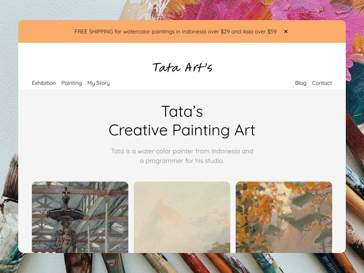 kurniaachmadi's tweet photo. Tata Art's has just been launched—a creative art portfolio website template.

This portfolio website allows artists to showcase their work and projects to clients, helping to build confidence in their products.

The link is provided below↓ https://t.co/6oB8YeGxbI