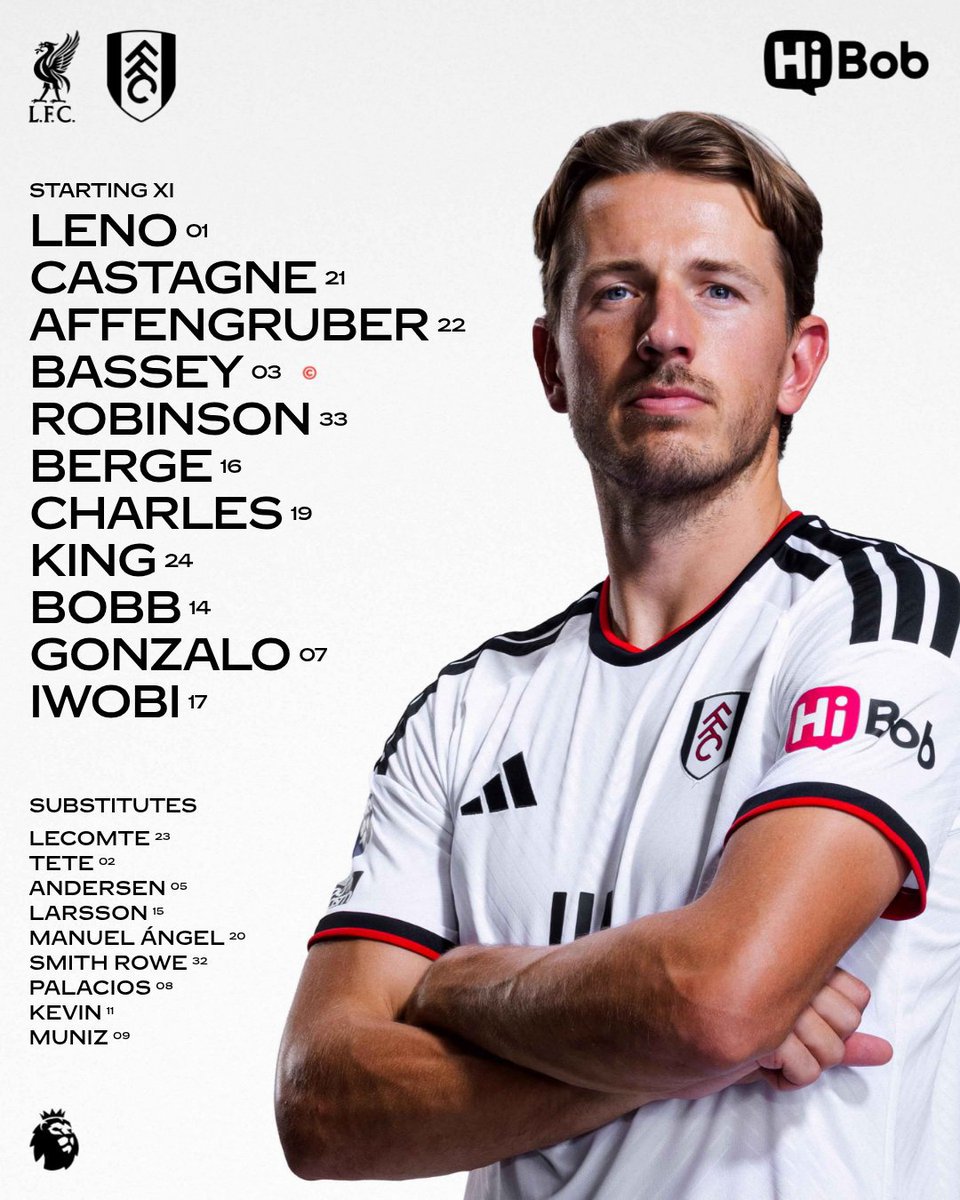 FulhamTR34's tweet photo. Liverpool FC karşısında XI'miz #FFC https://t.co/7C7VGvURhw