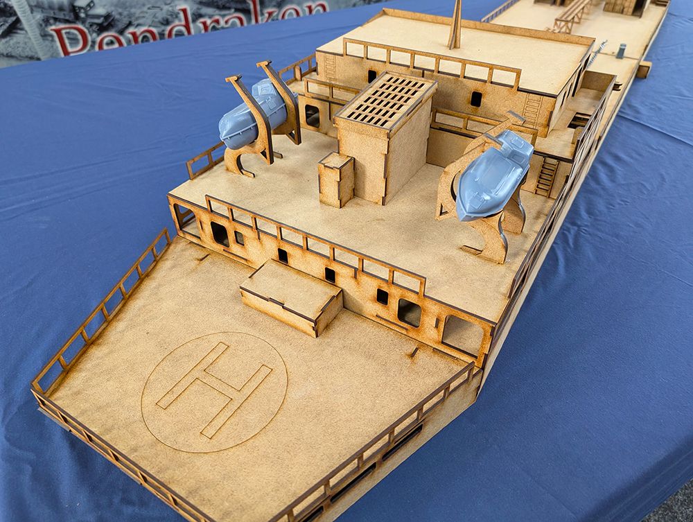 pendraken's tweet photo. Our 6.5ft 28mm scale Cargo Ship is now available!  Complete with internal furniture, doors containers, chains and more, head over and take a look at our largest ever release! https://t.co/jxDL2WOLz3 https://t.co/RJpxWYRhSS
